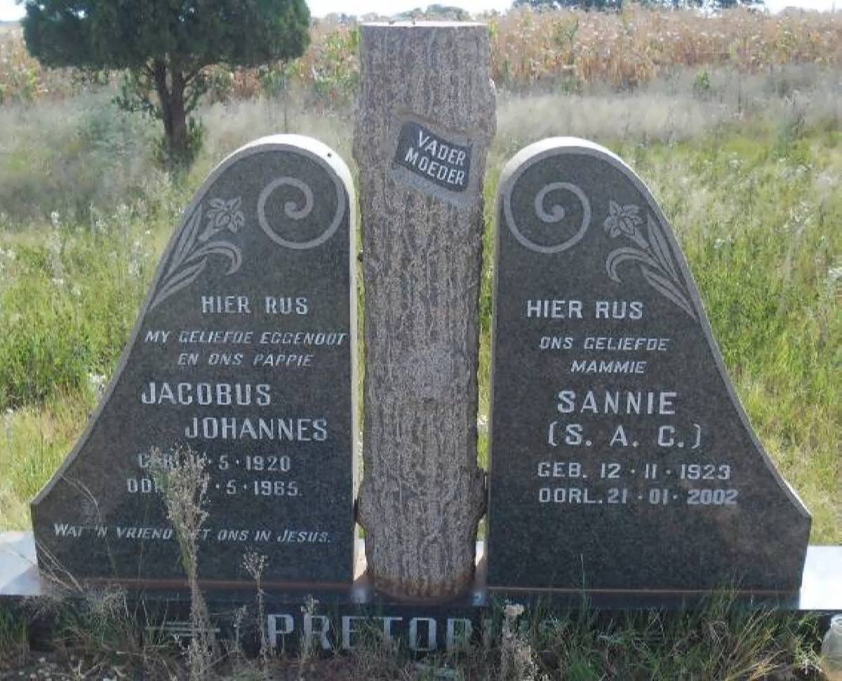 PRETORIUS Jacobus Johannes 1920-1965 &amp; S.A.C. 1923-2002