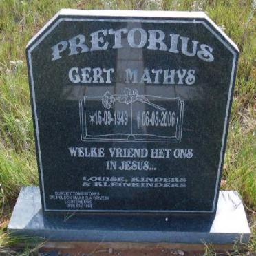 PRETORIUS Gert Mathys 1949-2006