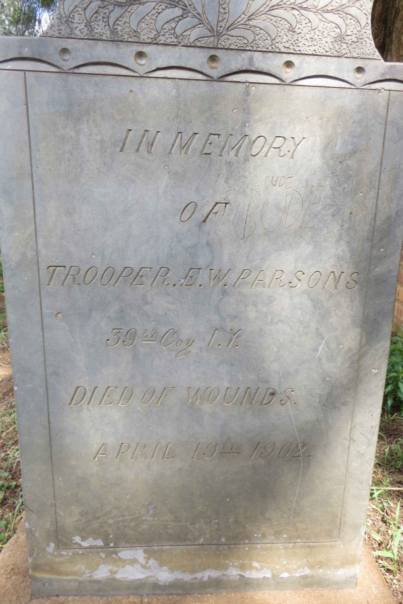 PARSONS E.D. - 1902
