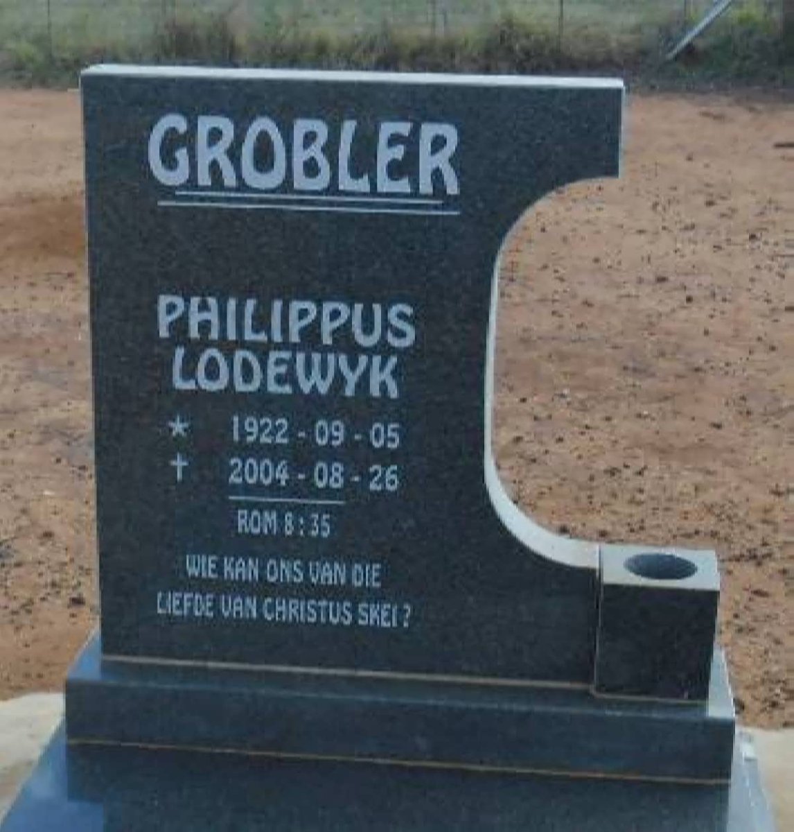 GROBLER Philippus Lodewyk 1922-2004