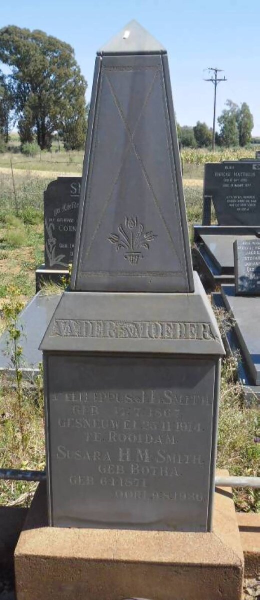 SMITH Philippus J.L. 1887-1914 &amp; Susara H.M. BOTHA 18??-19??