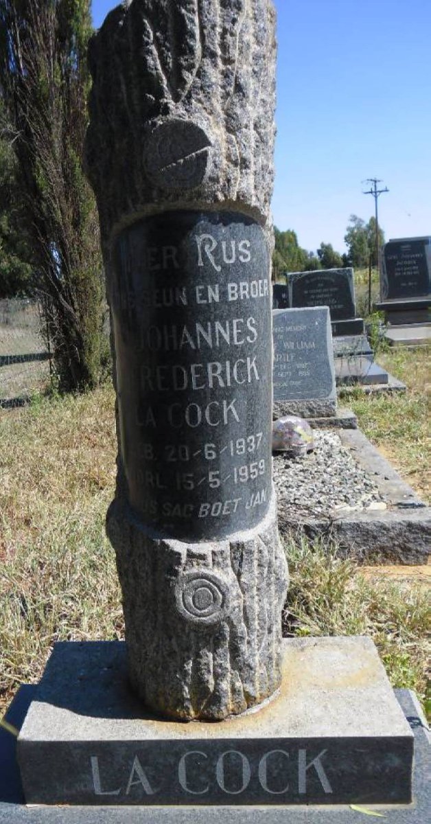 COCK Johannes Frederick, la 1937-1959