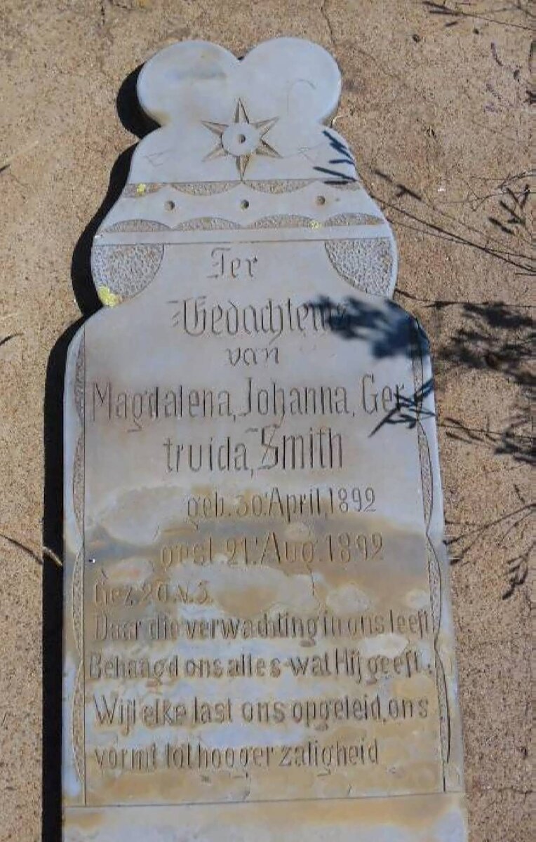 SMITH Magdalena Johanna Gertruida 1892-1892