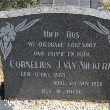 NIEKERK Cornelius J., van 1903-1968