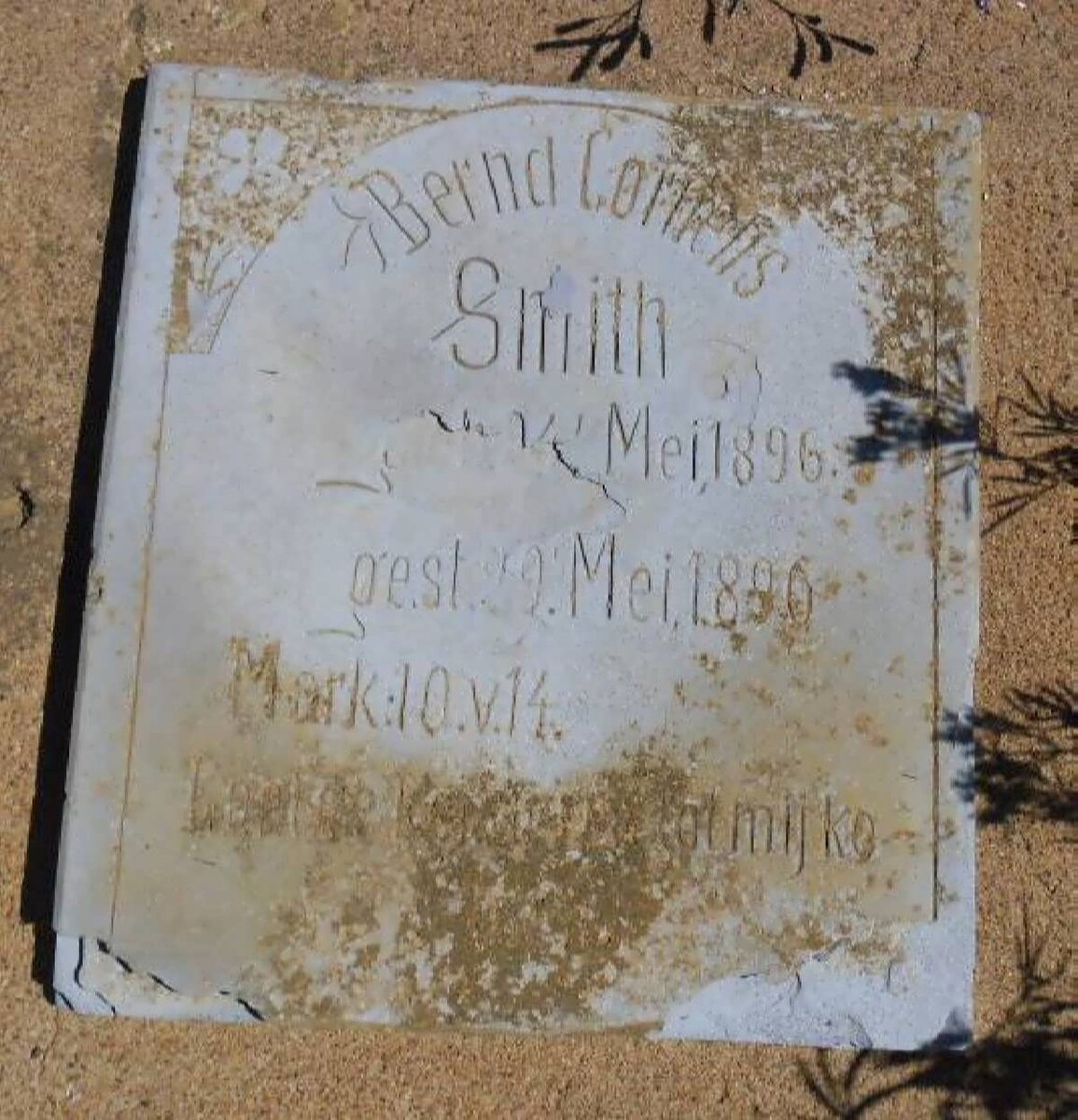 SMITH Bernd Cornelis 1896-1896