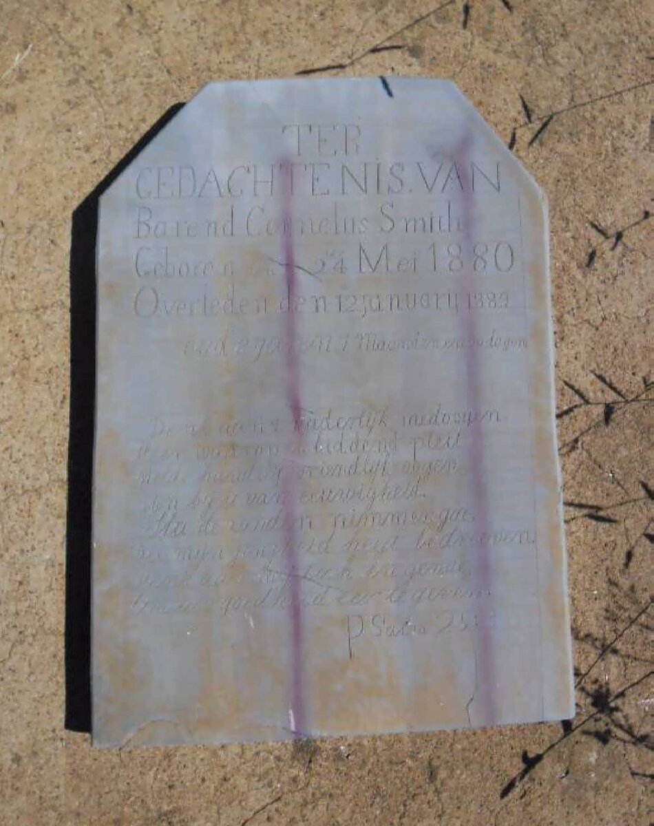 SMITH Barend Cornelius 1880-1889