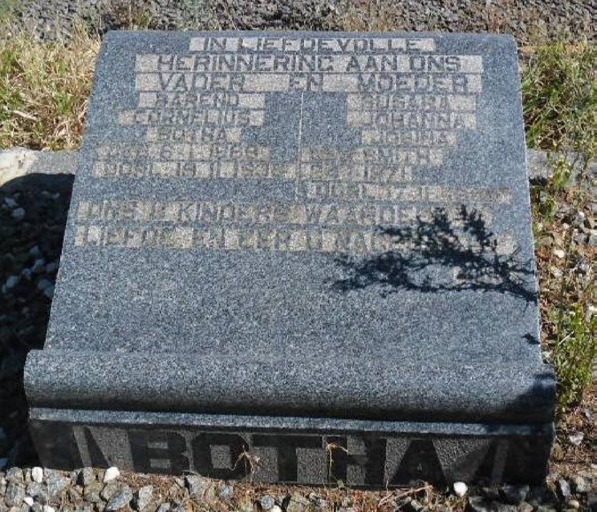 BOTHA Barend Cornelius 1888-? &amp; Susara Johanna Jobina SMITH 1871-?