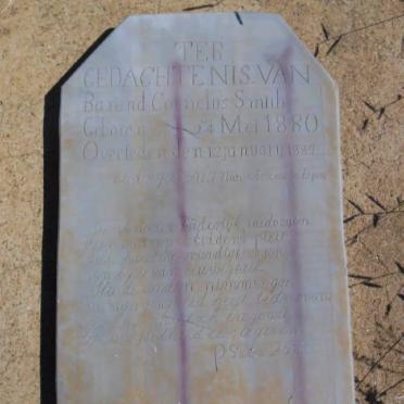 SMITH Barend Cornelius 1880-1889