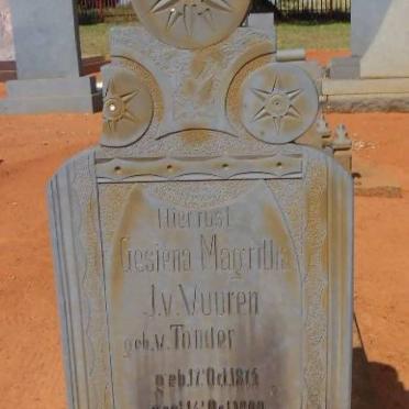 VUUREN Gesiena Magritha J. van nee VAN TONDER 1875-1900