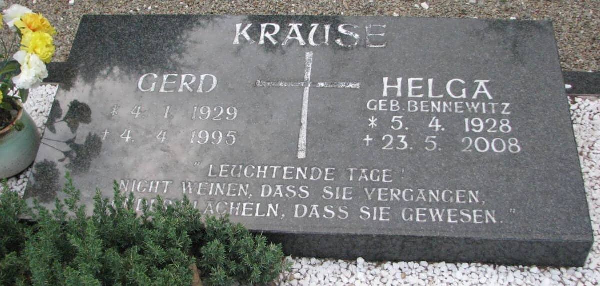 KRAUSE Gerd 1929-1995 &amp; Helga BENNEWITZ 1928-2008
