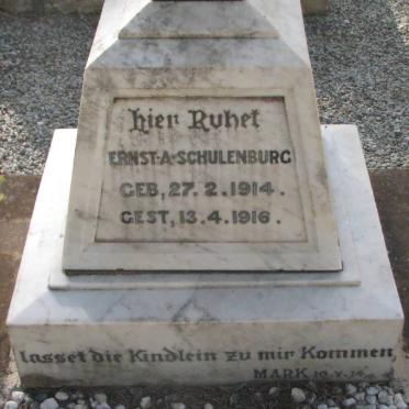 SCHULENBURG Ernst A. 1914-1916