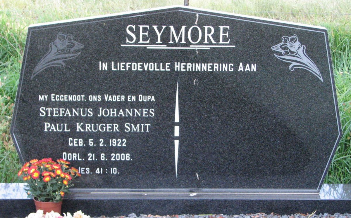 SEYMORE Stefanus Johannes Paul Kruger 1922-2006