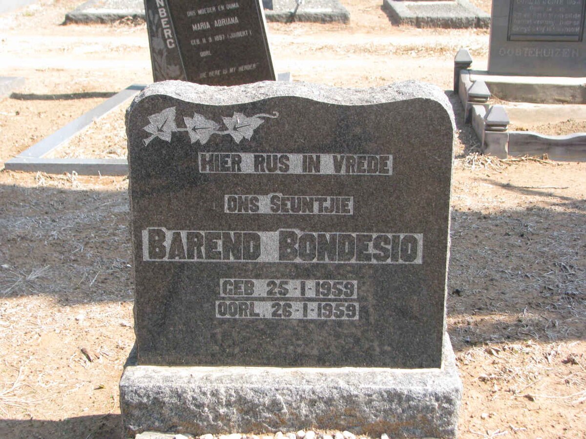 BONDESIO Barend 1959-1959