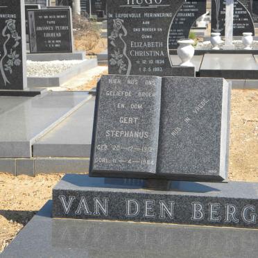BERG Gert Stephanus, van den 1912-1984