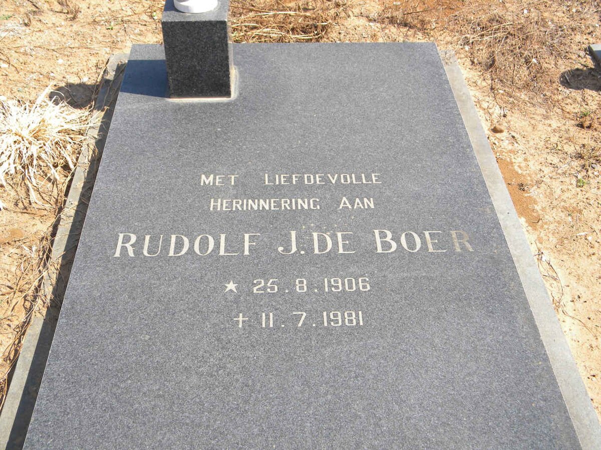 BOER Rudolf J., de 1906-1981