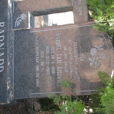 BARNARD Daniel Jan Andries 1888-1960