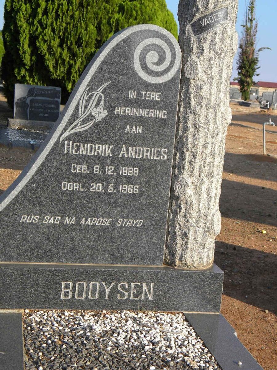BOOYSEN Hendrik Andries 1888-1966
