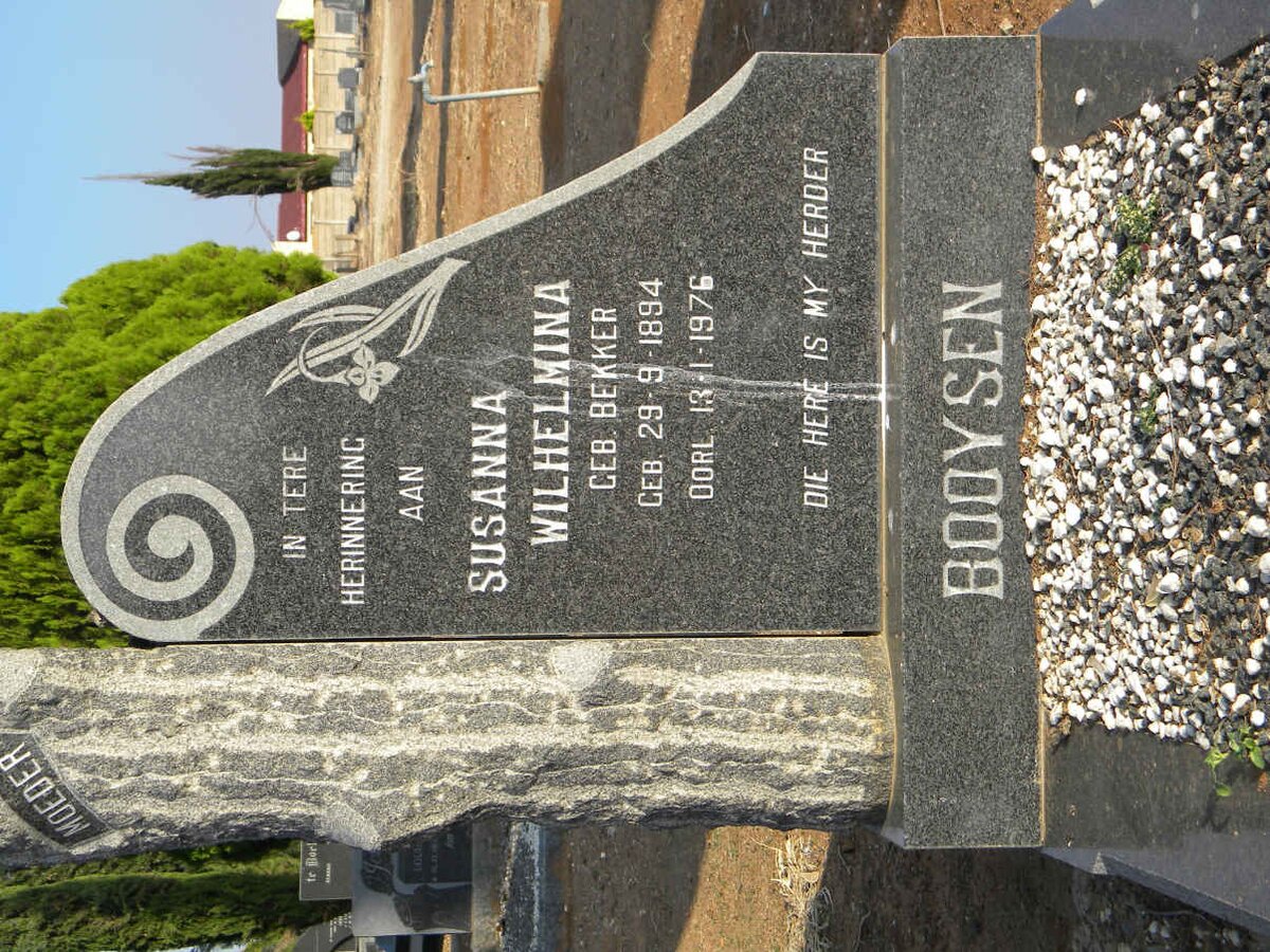 BOOYSEN Susanna Wilhelmina nee BEKKER 1894-1976