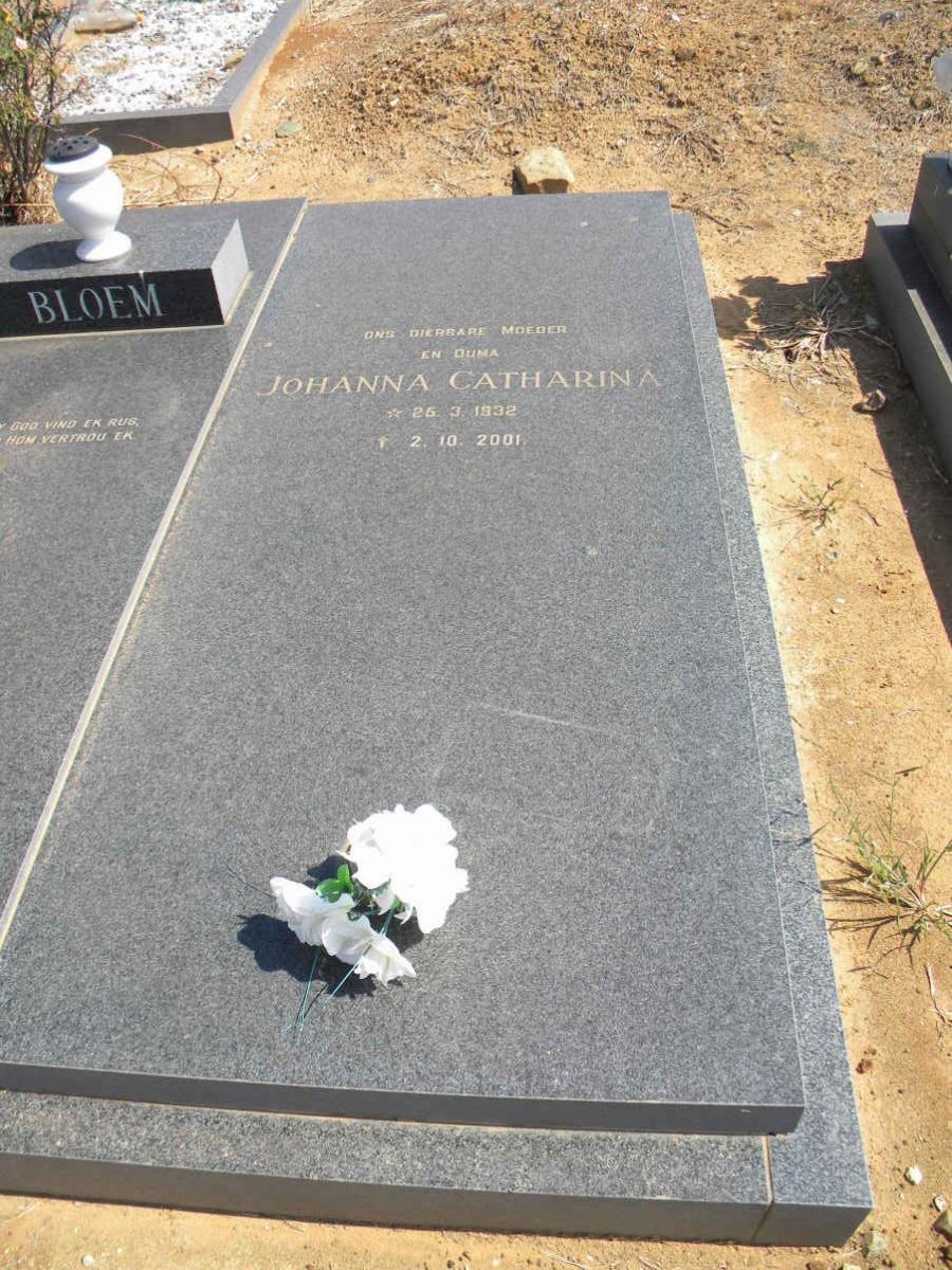 BLOEM Johanna Catharina 1932-2001