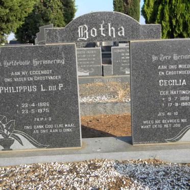 BOTHA Philippus L.du P. 1886-1975 &amp; Cecilia H. HATTINGH 1891-1983