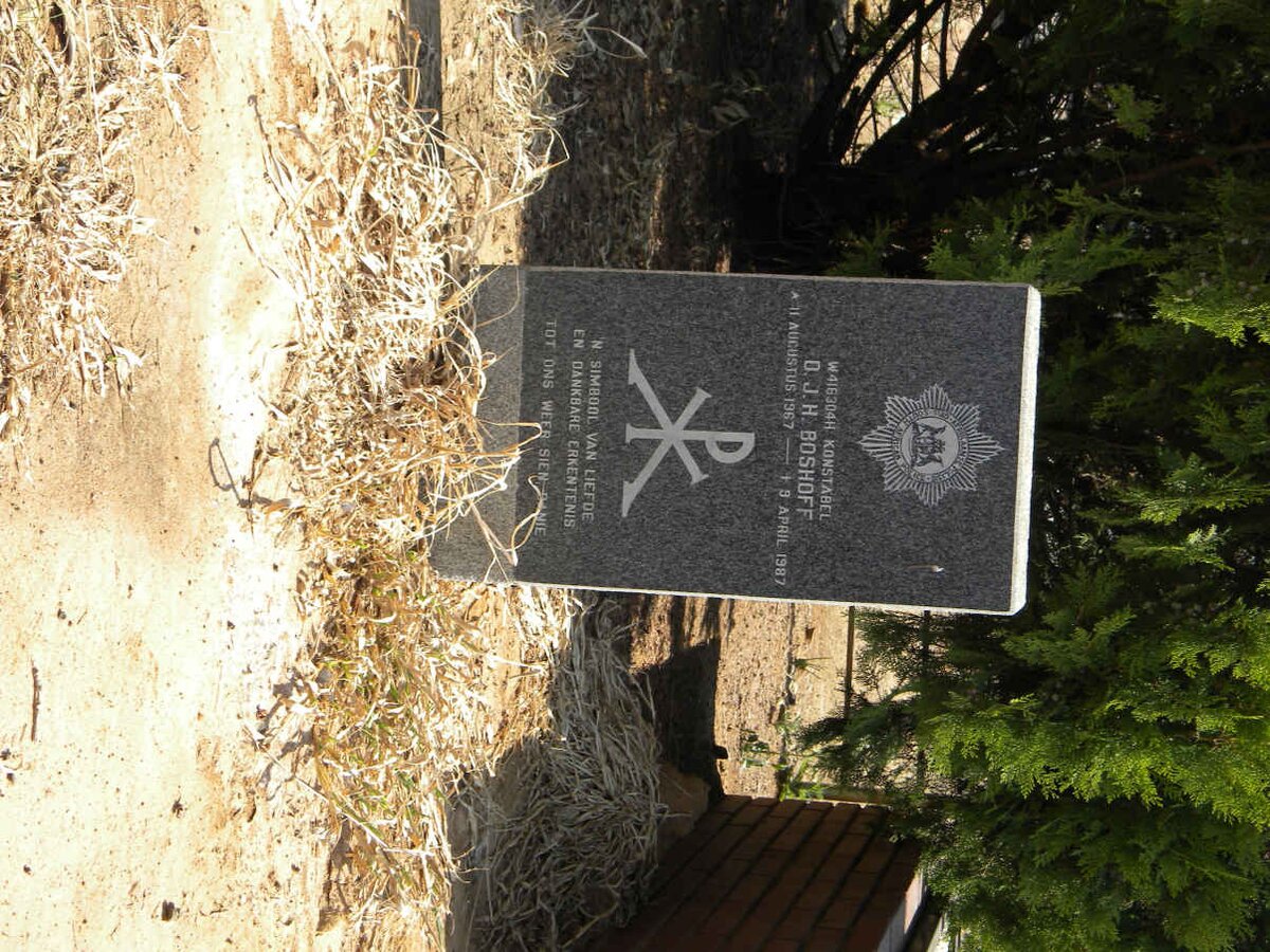 BOSHOFF O.J.H. 1967-1987