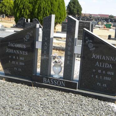 BASSON Jacobus Johannes 1912-1993 &amp; Johanna Alida 1928-2002