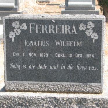 FERREIRA Ignatius Wilhelm 1879-1954