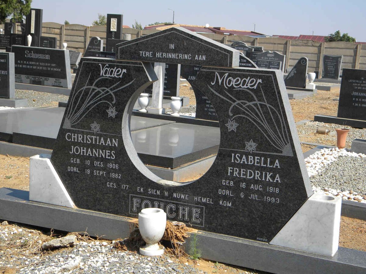 FOUCHE Christiaan Johannes 1906-1982 &amp; Isabella Fredrika 1918-1993