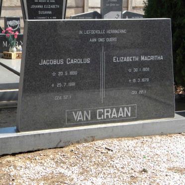 GRAAN Jacobus Carolus, van 1899-1981 &amp; Elizabeth Magritha 1908-1979