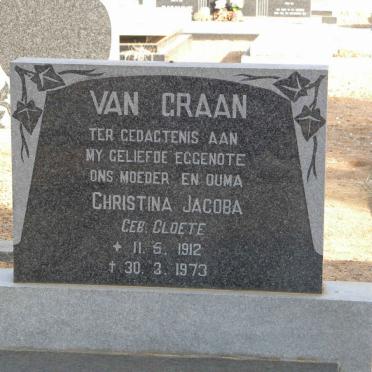 GRAAN Christina Jacoba, van nee CLOETE 1912-1973