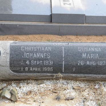 GEEL Christiaan Johannes 1931-1995 &amp; Susanna Maria 1933-