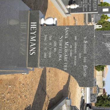 HEYMANS Anna Margaretha Stoffelina nee NEL 1908-1989