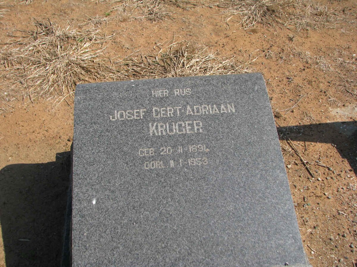 KRUGER Josef Gert Adriaan 1891-1953