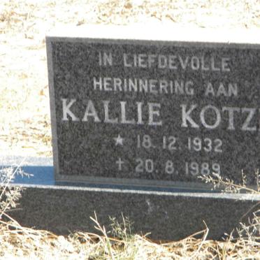 KOTZE Kallie 1932-1989