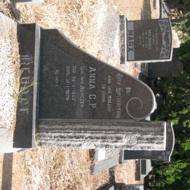 KRUGER Anna C.P. nee VAN ASWEGEN 1902-1975