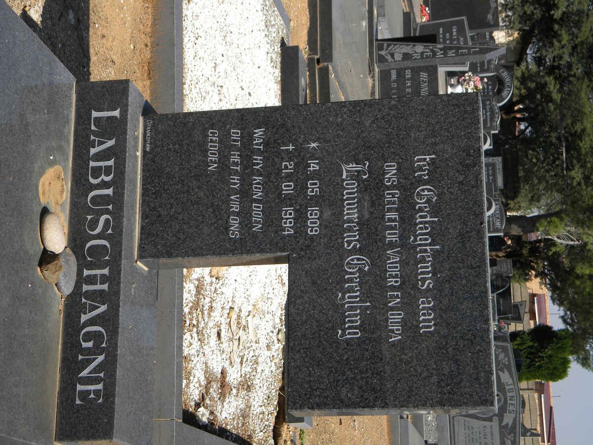 LABUSCHAGNE Louwrens Greyling 1909-1994