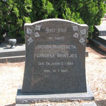 MEINTJIES Jacoba Margereta Fransiena nee TALJAARD 1884-1962