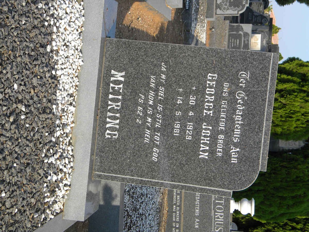 MEIRING George Johan 1929-1981