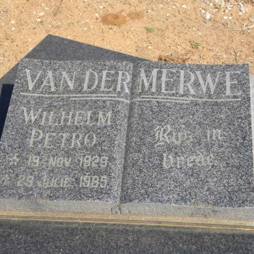 MERWE Wilhelm Petro, van der 1929-1985