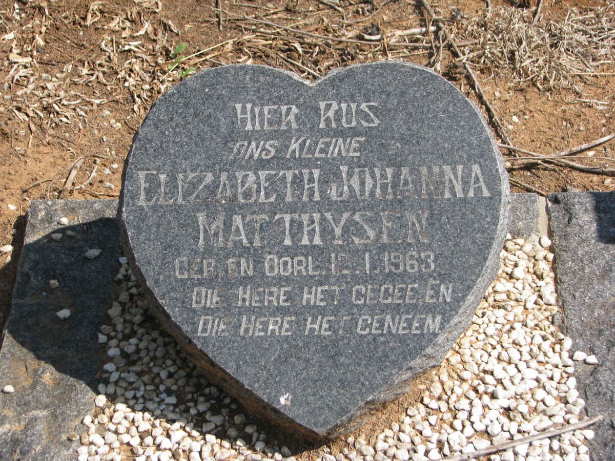 MATTHYSEN Elizabeth Johanna 1963-1963