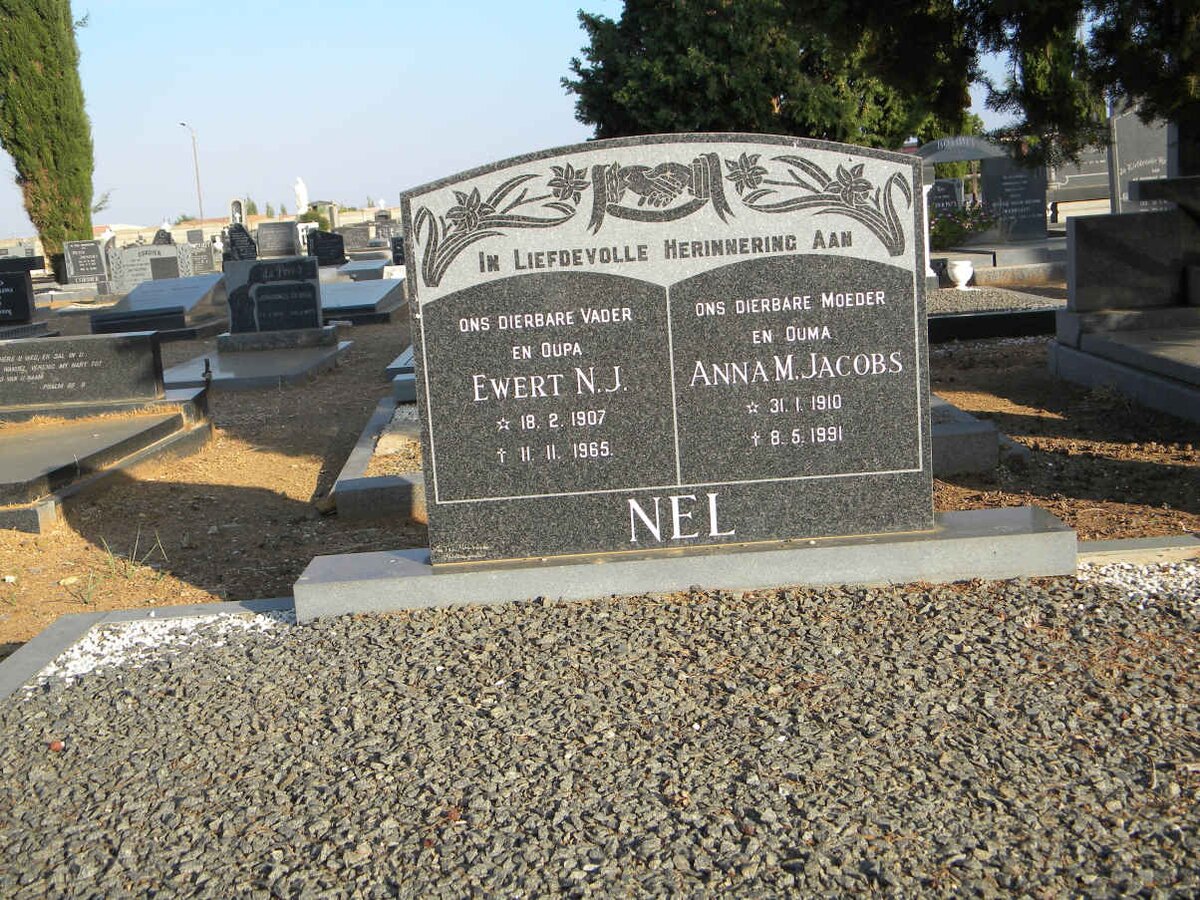 NEL Ewert N.J. 1907-1965 &amp; Anna M. JACOBS 1910-1991