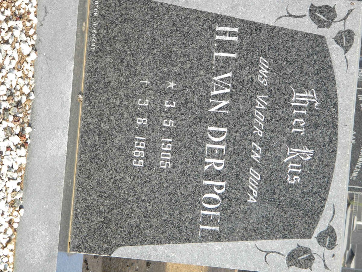 POEL H.L., van der 1905-1969