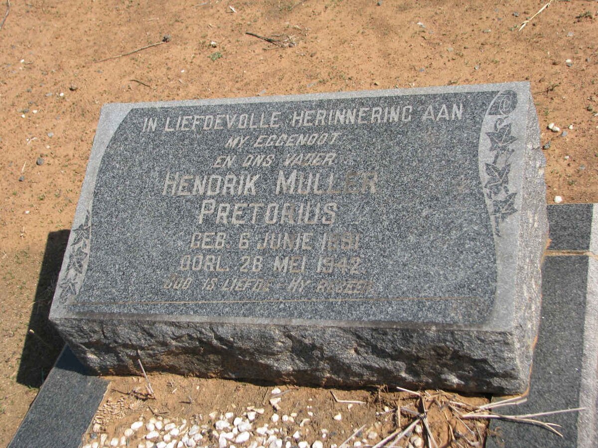 PRETORIUS Hendrick Muller 1881-1942