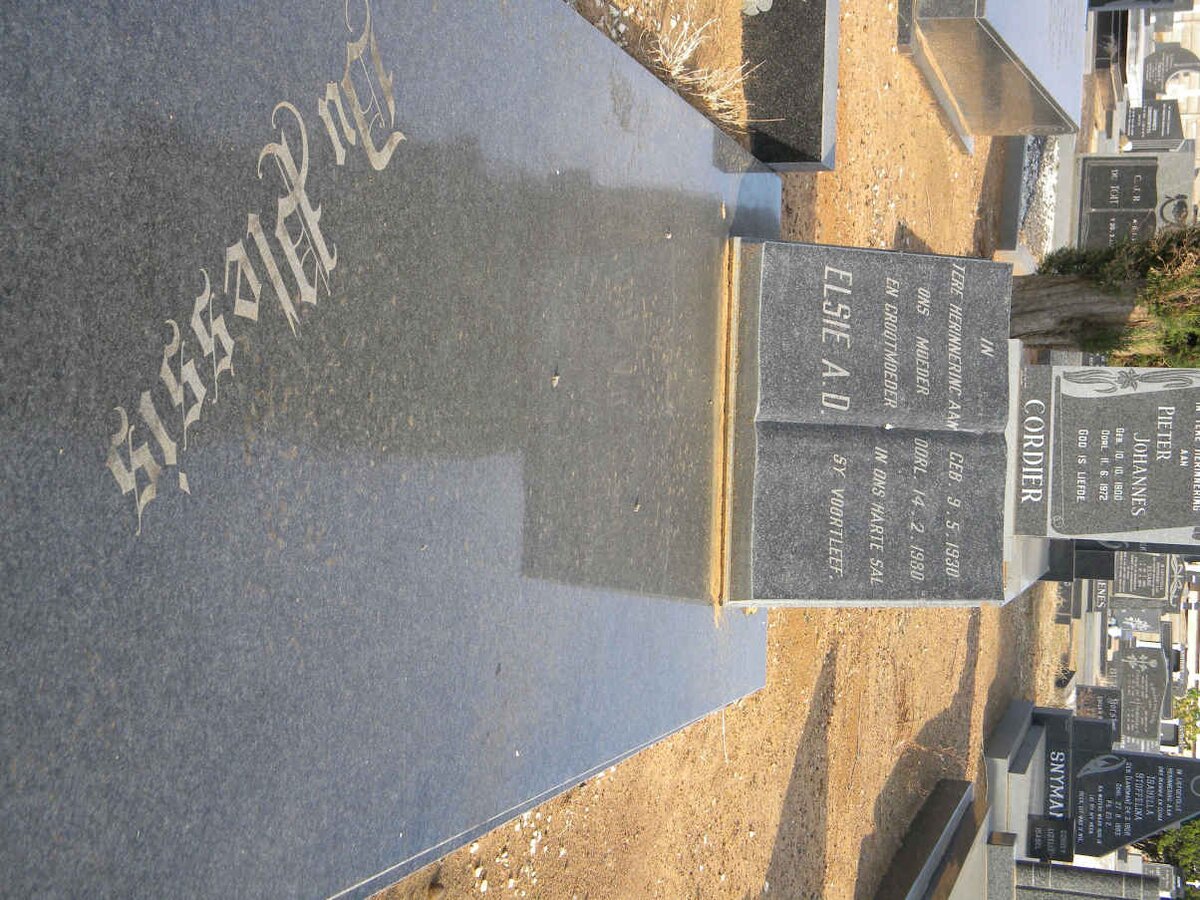 PLESSIS Elsie A.D., du 1930-1980