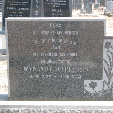 PLESSIS Wynand L., du 1927-1963