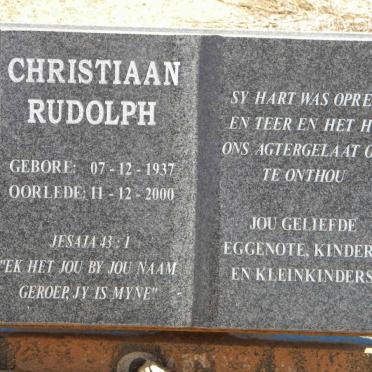 RUDOLPH Christiaan 1937-2000