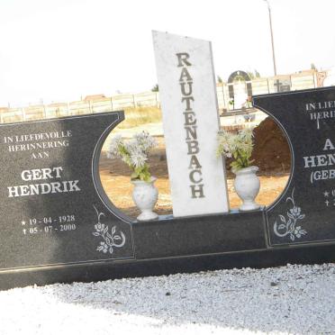 RAUTENBACH Gert Hendrik 1928-2000 &amp; Anna Hendrina VISSER 1928-2007