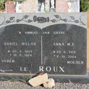 ROUX Daniel Malan, le 1905-1974 &amp; Anna M.E.1912-2004