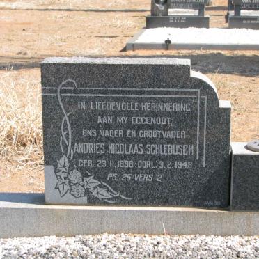 SCHLEBUSCH Andries Nicolaas 1886-1948 &amp; Rensche M. 1899-1968