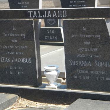 TALJAARD Izak Jacobus 1919-1977 &amp; Susanna Sophia SCHEEPERS 1929-1987